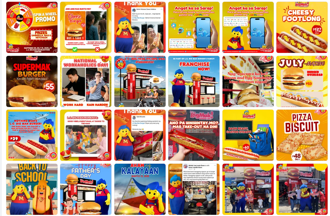 LC Big Mak promotional Facebook feed